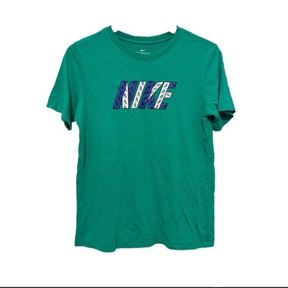 Vintage Nike Green Logo Graphic Tee T-Shirt - Picture 1 of 6